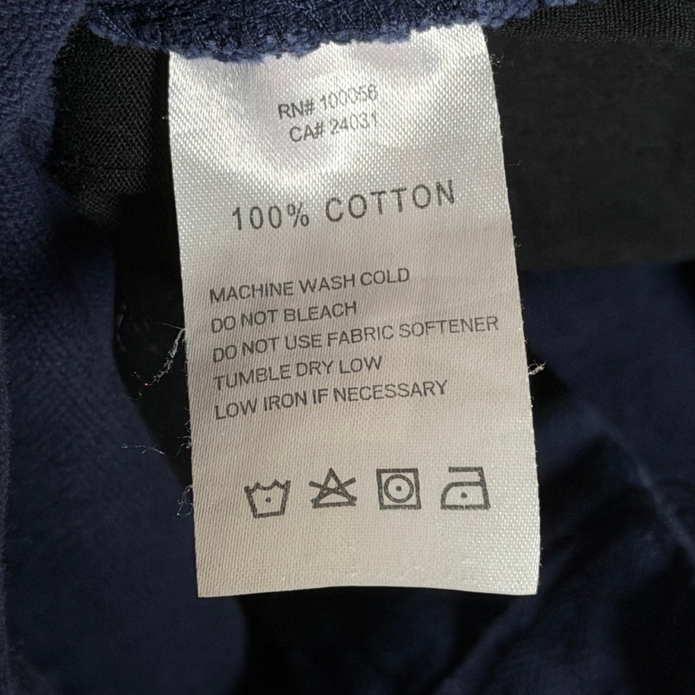 oobe Mens 100% Cotton Pants 38/34 Blue Canvas Utility Carpenter - Picture 5 of 10
